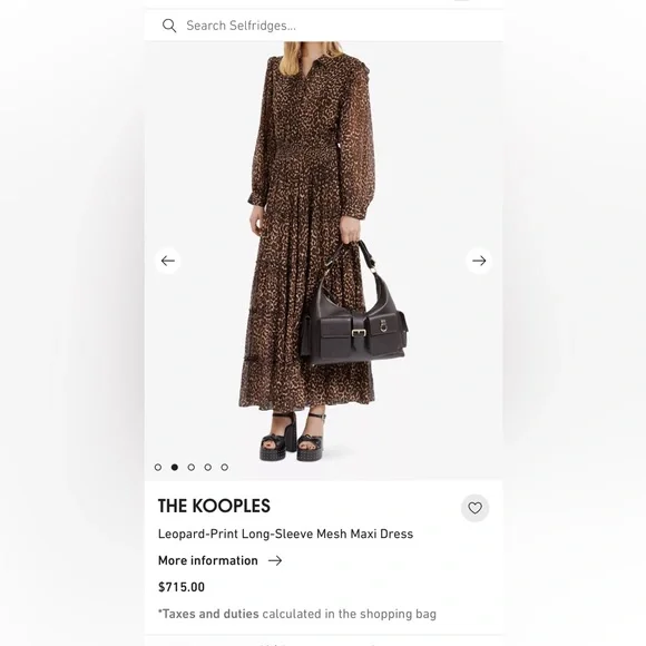 The Kooples | Dresses | The Kooples Brown Leopardprint Maxi Dress | Poshmark
